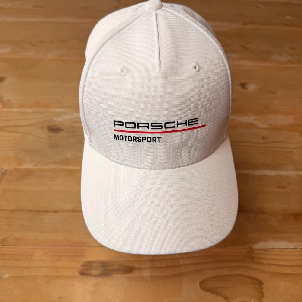 PUMA Porsche Motorsport Hat White Adjustable Baseball Cap Racing Team Logo
